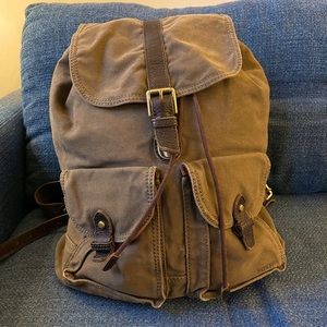 Fossil Olive & Orange Rucksack Bag